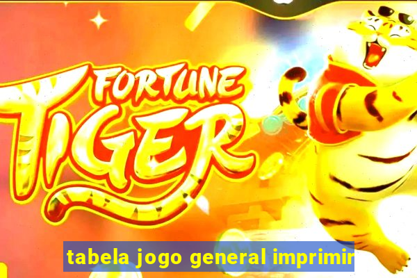 tabela jogo general imprimir